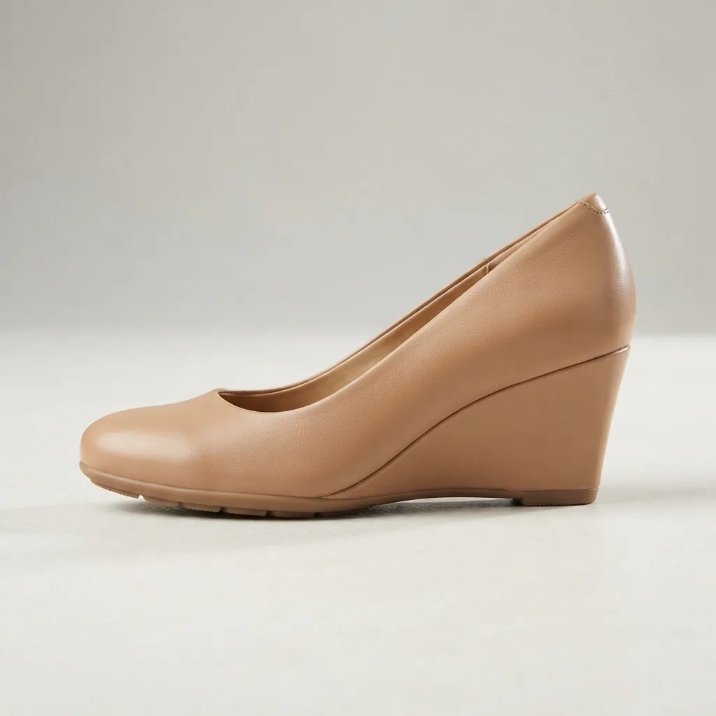 SOUL Naturalizer About Time wedge pump shown alone on a pale studio surface