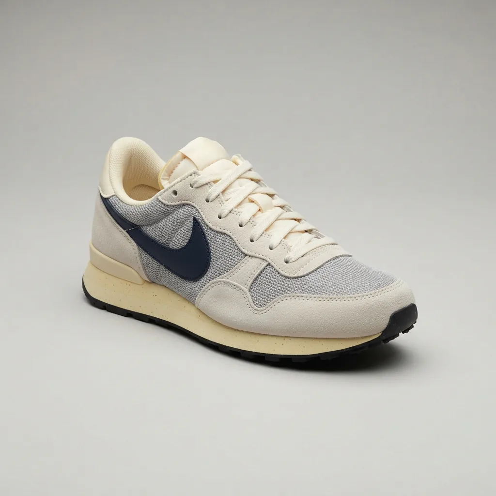 Men's Nike V5 RNR retro-inspired suede and mesh sneaker shown alone on a neutral sweep