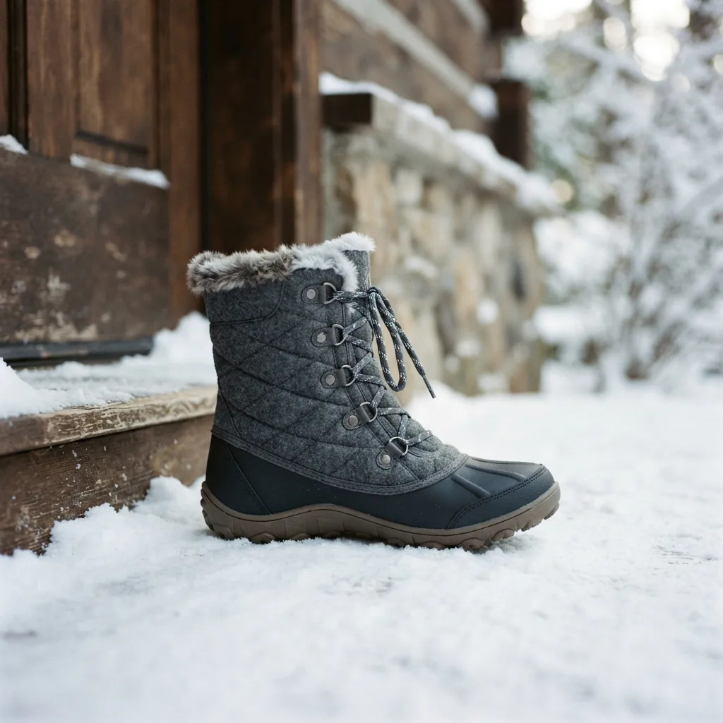 Columbia Minx Shorty IV snow boot for women with a cropped shaft on light snow