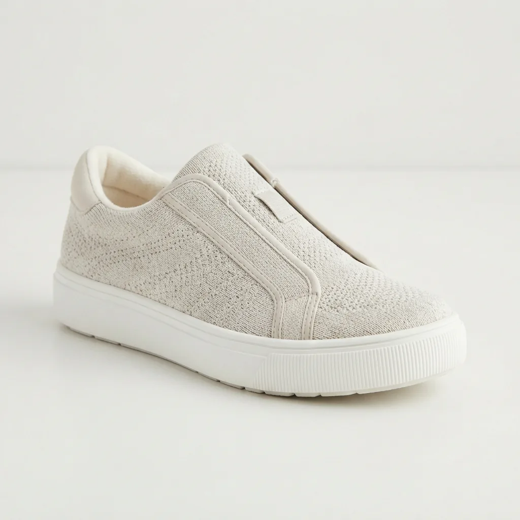 Dr. Scholl's Madison women's sneaker in a light knit upper on a bright studio surface