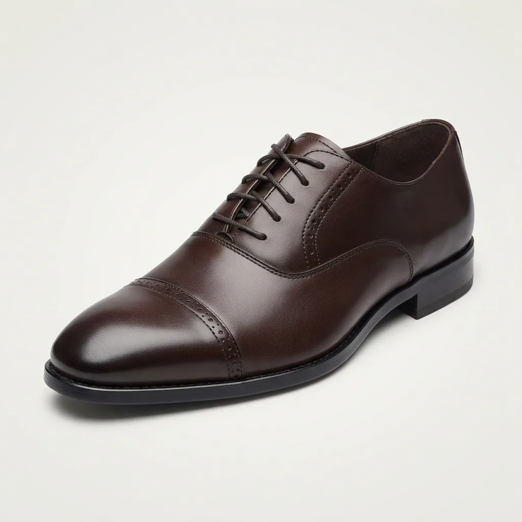 Florsheim Midtown cap toe oxford dress shoe on a light backdrop