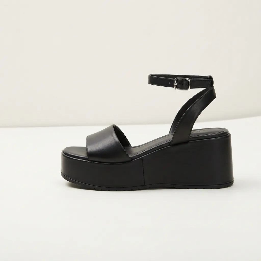 Steve Madden Kirah Platform Sandal with open upper and platform sole in side profile view